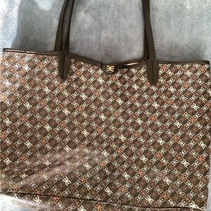 Brown and Black Designer Tote Bag